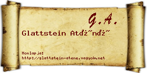 Glattstein Aténé névjegykártya
